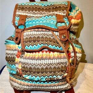 Multicolor Patterned Backpack